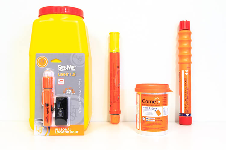 Safety Locator Lights And Distress Signals Are Sold At Hendersons Ltd In Blenheim NZ